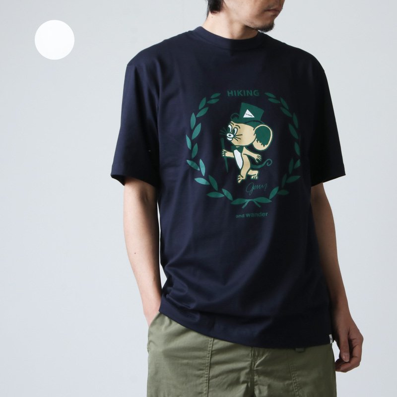 and wander (アンドワンダー) JERRY T by JERRY UKAI short sleeve T