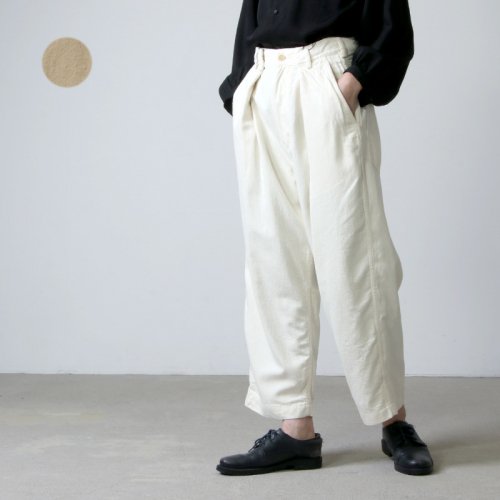 unfil (アンフィル) raw silk denim cropped pants / ローシルクデニムクロップドパンツ