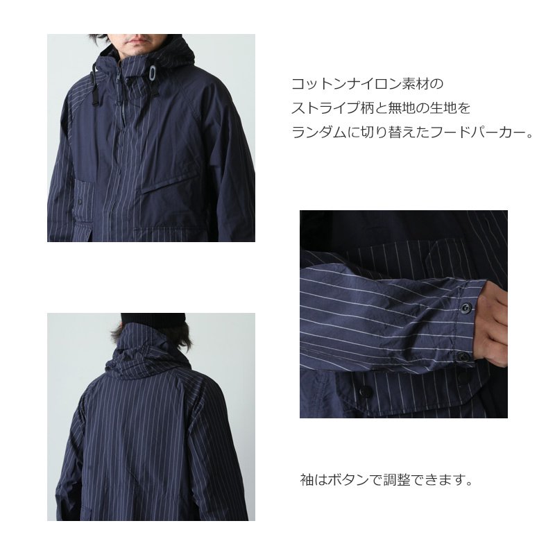 ENGINEERED GARMENTS (エンジニアードガーメンツ) Atrantic Parka -Nyco Gangster Stripe /  アトランティックパーカー