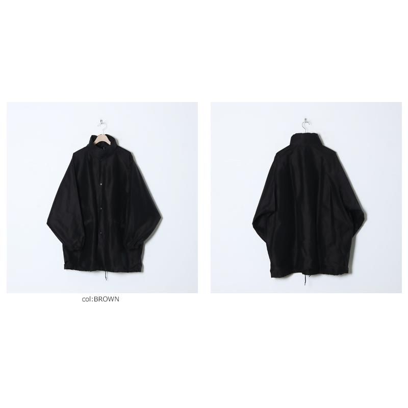 COMOLI (コモリ) コットンシルク フーデッドコート