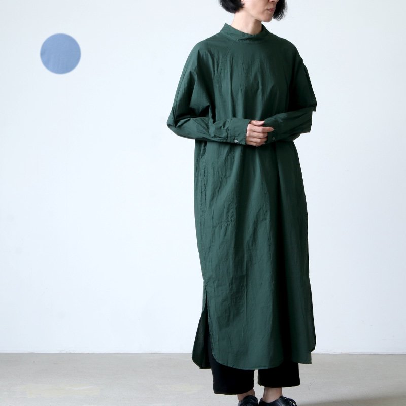 08sircus (ゼロエイトサーカス) Compact lawn garment dyed dress / コンパクトローンガーメントダイドレス