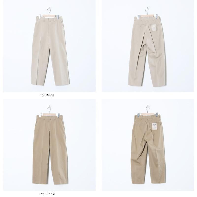 YAECA (ヤエカ) CHINO CLOTH PANTS CREASED / チノクロスパンツ