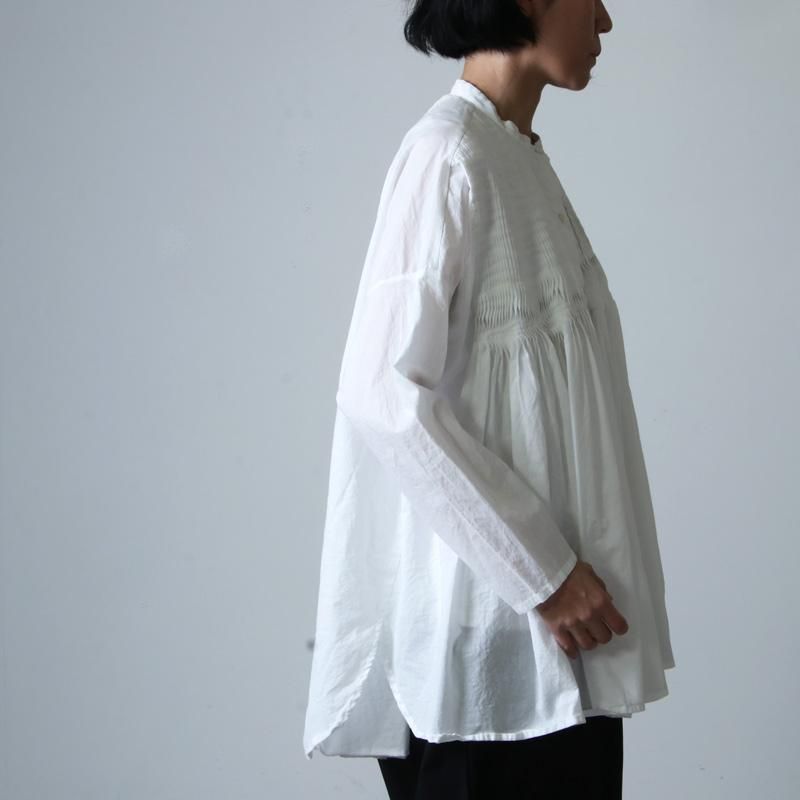 mizuiro ind (ミズイロインド) スタンドカラーピンタックシャツ mizuiro ind (ミズイロインド) スタンドカラーピンタックシャツ