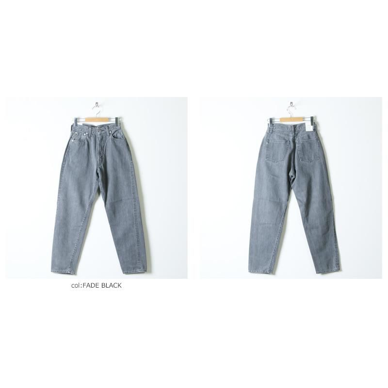 LENO (リノ) LUCY HIGH WAIST TAPERED JEANS FADE BLACK