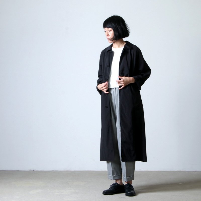 YAECA (ヤエカ) CONTEMPO RAIN COAT black / コンテンポレインコートブラック