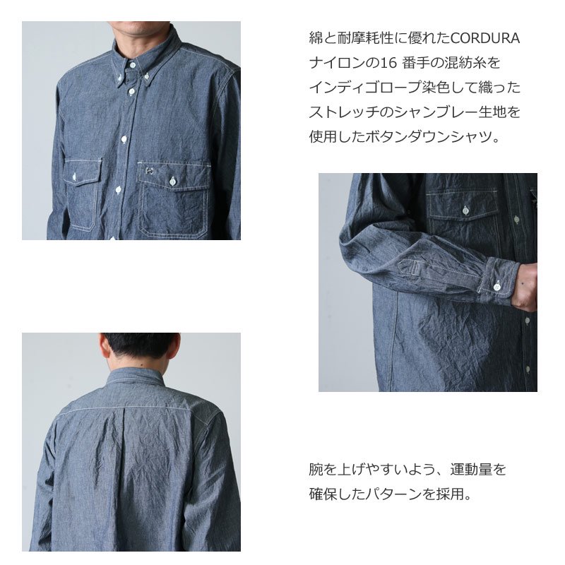 CORDURA indigo chambray shirt サイズ2-