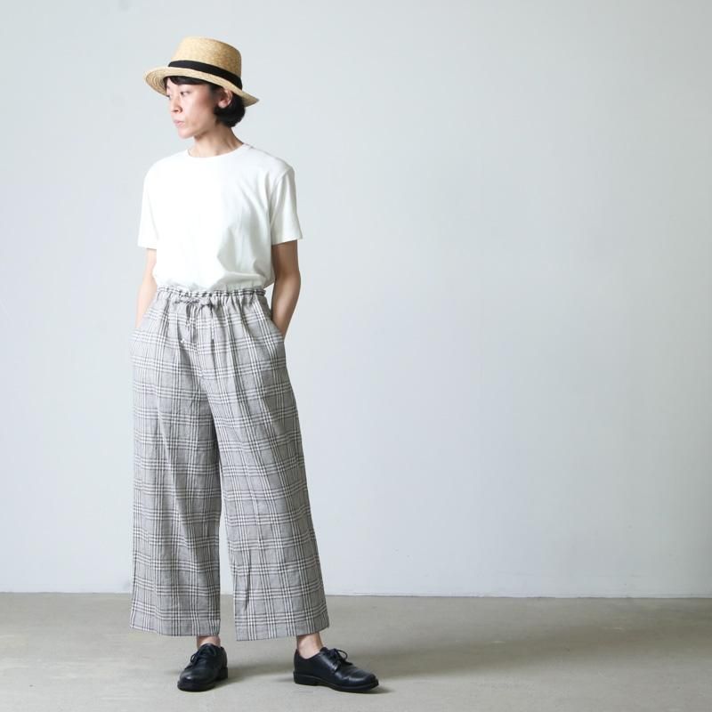 Atelier d'antan (アトリエ ダンタン) 9分丈ワイドパンツ Bury Check