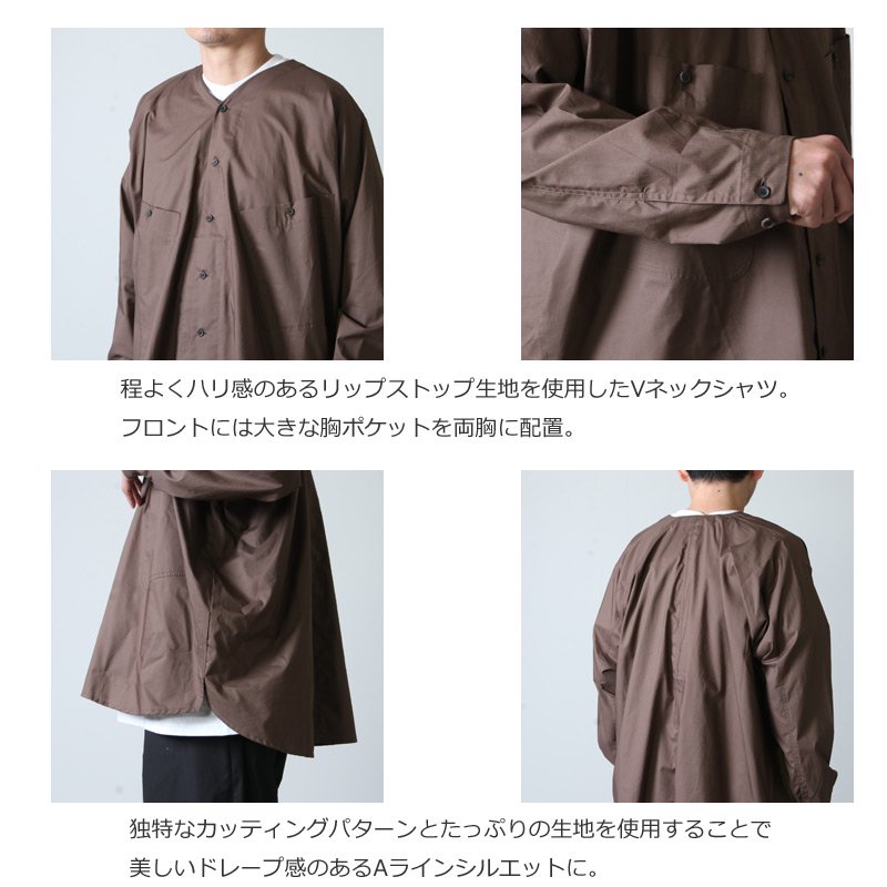 O Project (オープロジェクト) V NECK OVER SHIRTS / Vネックオーバー 