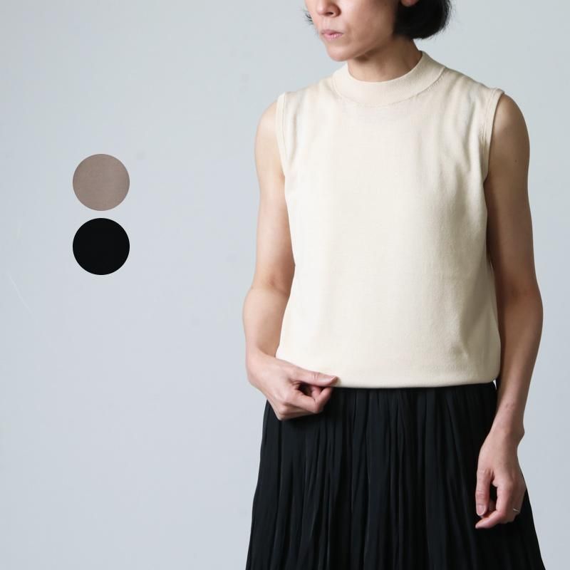 BATONER (バトナー) HIGHTWIST COTTON SILK SLEEVELESS / ハイ