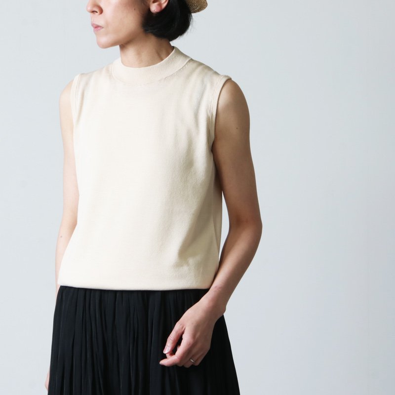 BATONER (バトナー) HIGHTWIST COTTON SILK SLEEVELESS 