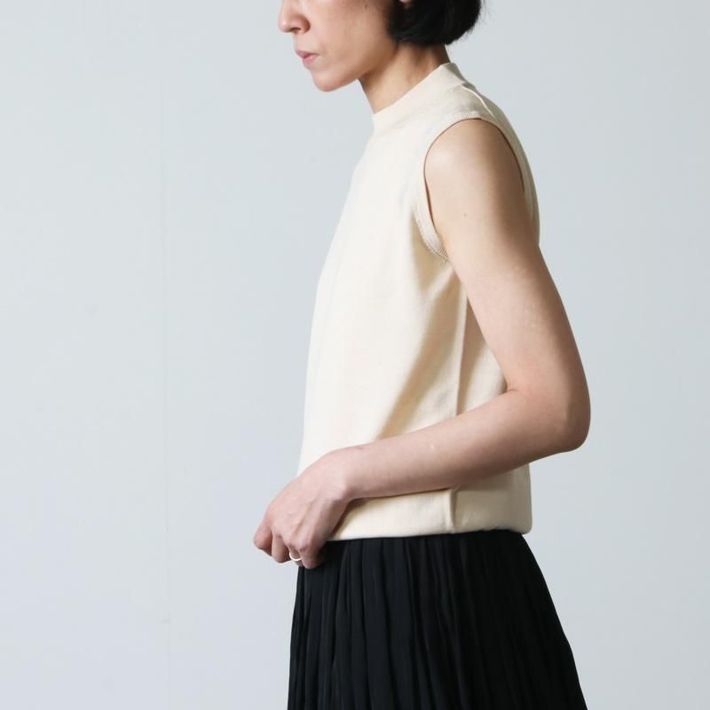 BATONER (バトナー) HIGHTWIST COTTON SILK SLEEVELESS / ハイ