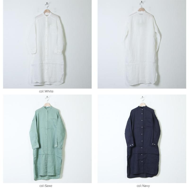 blanc basque (ブランバスク) ラミーローン パールボタンシャツ