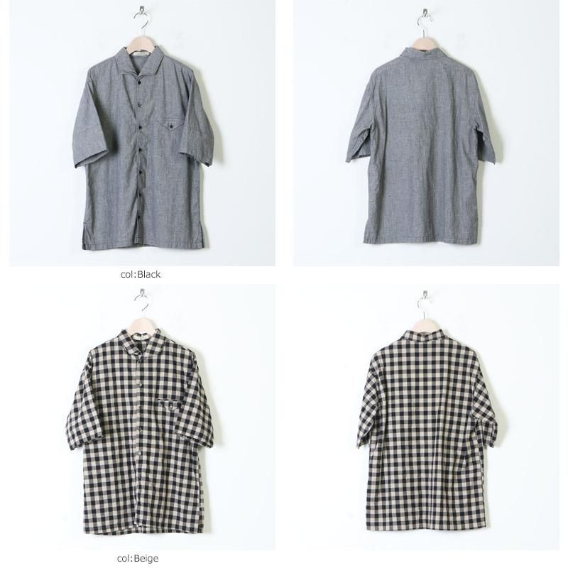 新着 blanc basque コットンリネンチェックシャツ (ブランバスク) ジャケット・アウター
