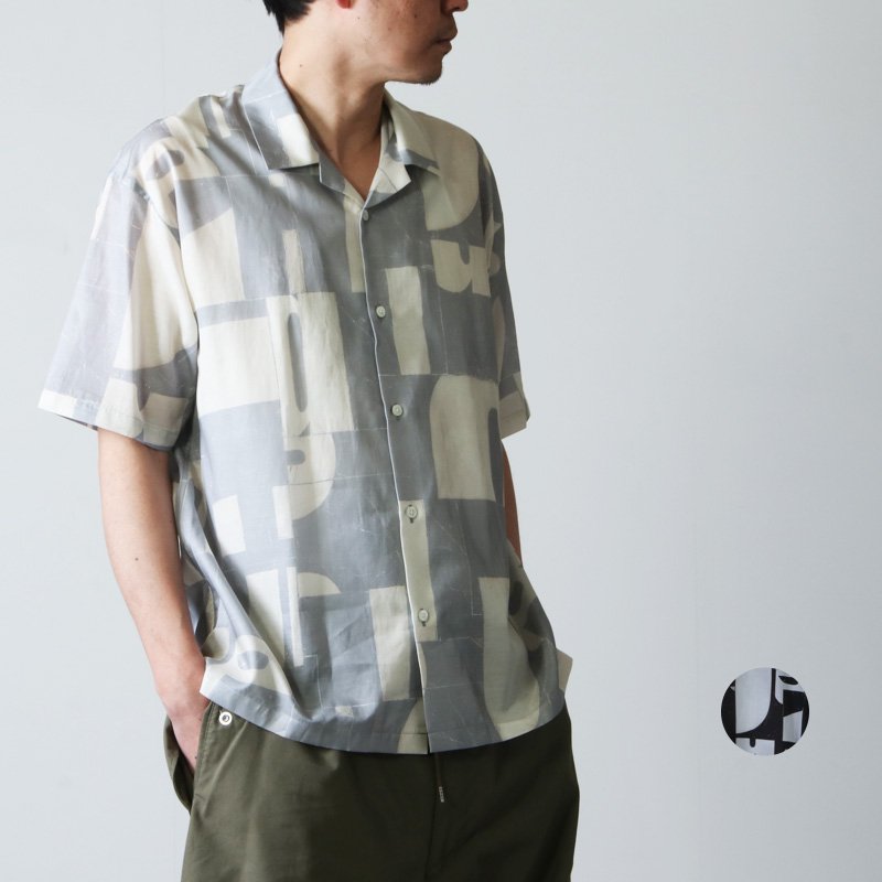 08sircus (ゼロエイトサーカス) Cu/C alphabet tile print shirt ...