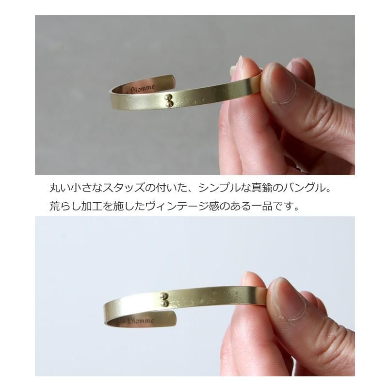 Vlas blomme (ヴラスブラム) ナローブラススタッド ブレスレット