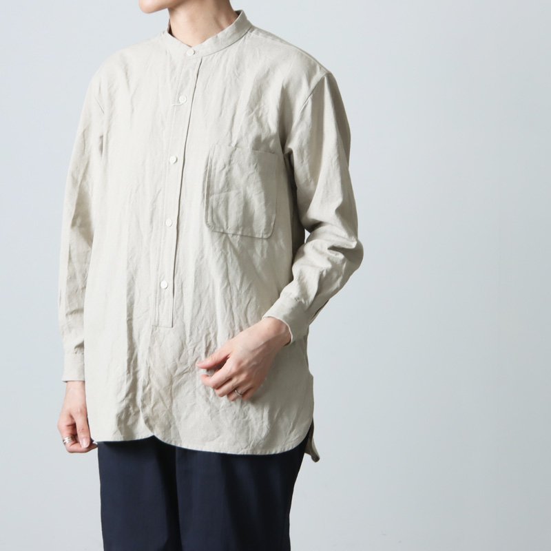 YAECA (ヤエカ) WRITE STAND COLLAR SHIRT / ライトスタンドカラーシャツ