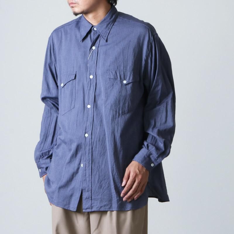 COMOLI◇21AW/ヨリ杢ワークシャツ/長袖シャツ/1/コットン/U03-02005 ...