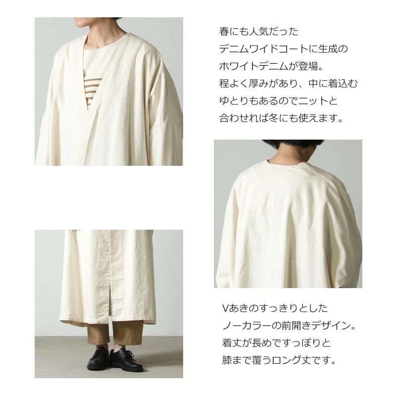 mizuiro ind (ミズイロインド) one wash denim wide coat / ワン