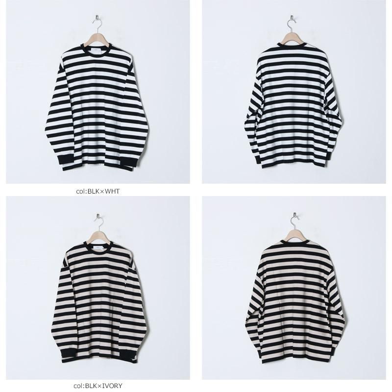 Graphpaper (グラフペーパー) Fine Cotton Border L/S Tee