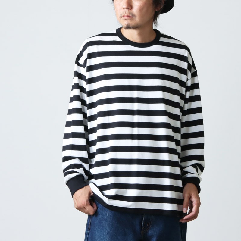 Graphpaper (グラフペーパー) Fine Cotton Border L/S Tee / ボーダー