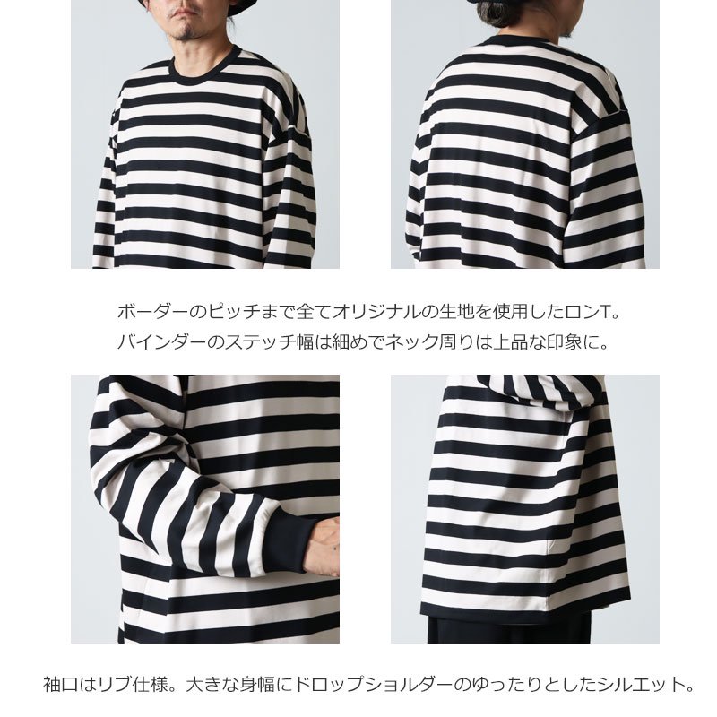 Graphpaper (グラフペーパー) Fine Cotton Border L/S Tee / ボーダーロングスリーブT