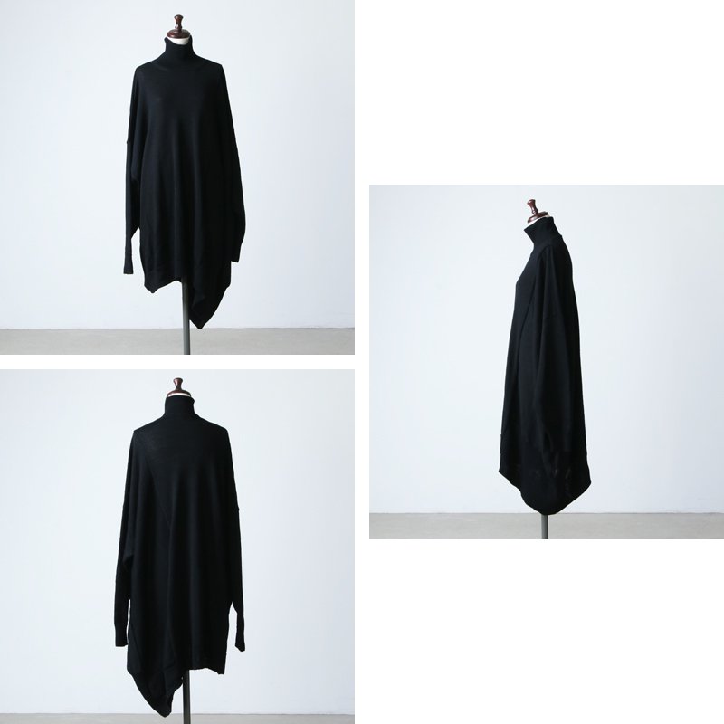 08sircus (ゼロエイトサーカス) Baby alpaca high neck drape top / ハイネックセーター