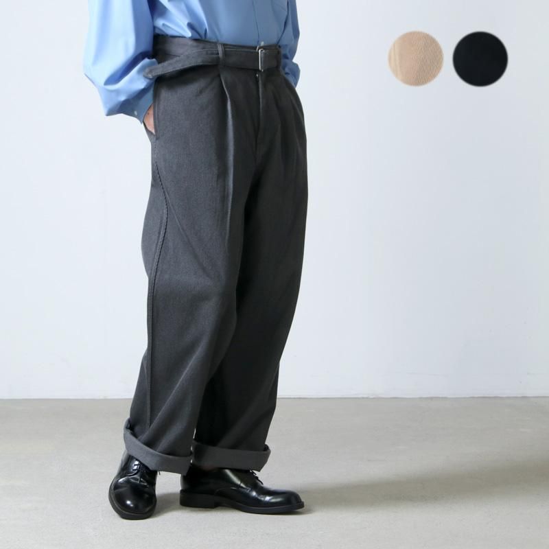 キナリ・ベージュ 希少 レア GRAPHPAPER HARD TWILL BELTED PANTS