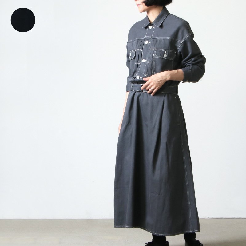 Graphpaper (グラフペーパー) Belted Denim Dress / ベルテッド 
