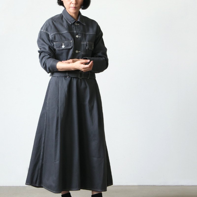 Graphpaper (グラフペーパー) Belted Denim Dress / ベルテッド