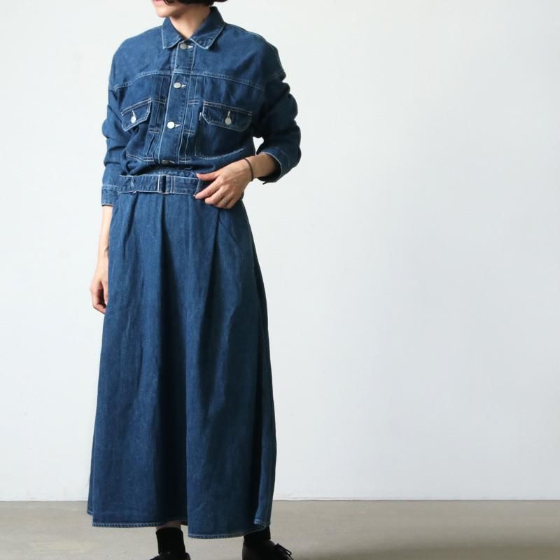 Graphpaper (グラフペーパー) Belted Denim Dress Fade / ベルテッドデニムドレス フェード