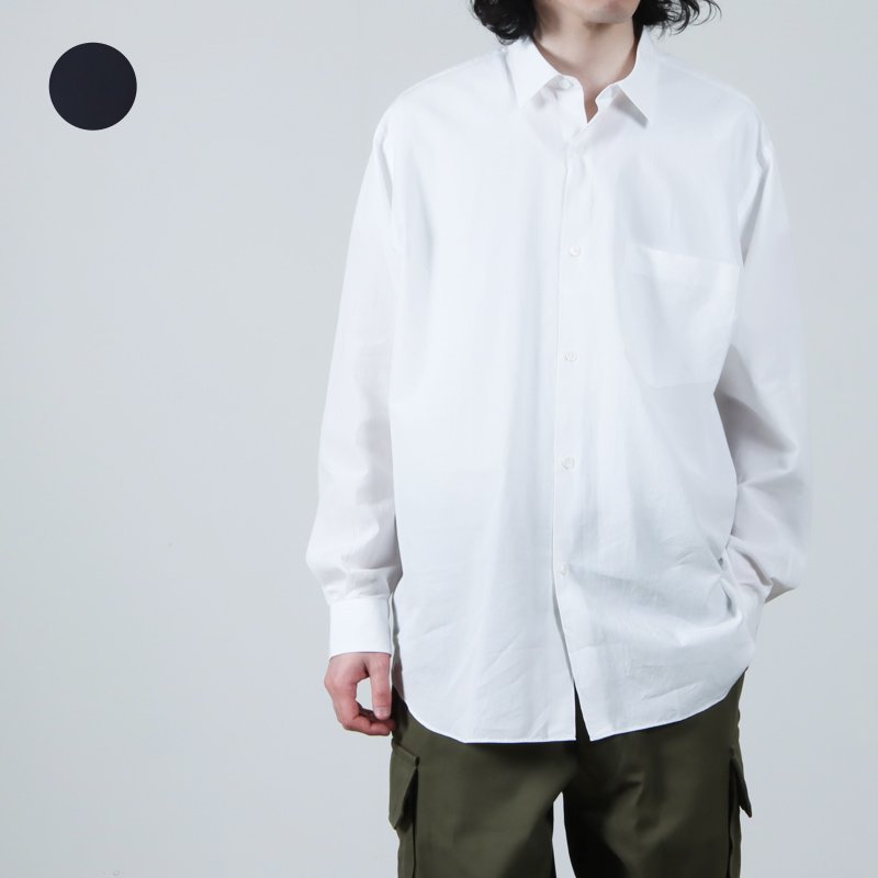 comoli コモリシャツ ホワイト T01-02001 サイズ3肩幅身幅着丈袖丈袖口