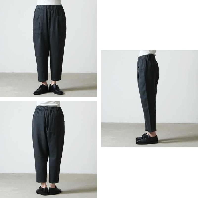 evameva (エヴァムエヴァ) linen tuck pants / リネンタックパンツ
