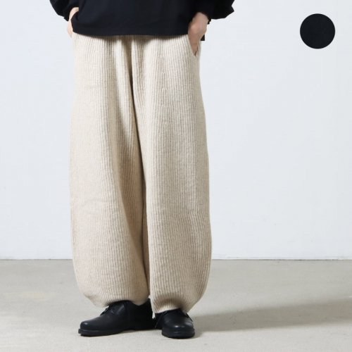 unfil (ե) superfine lambs & chenille ribbed-knit wide-leg pants/ѡե&ˡ뿥֥˥åȥ磻ɥåѥ