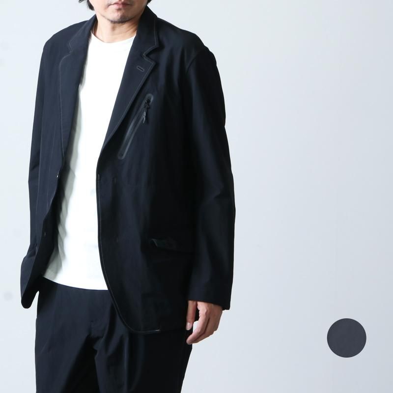 and wander (アンドワンダー) plain tailored stretch jacket