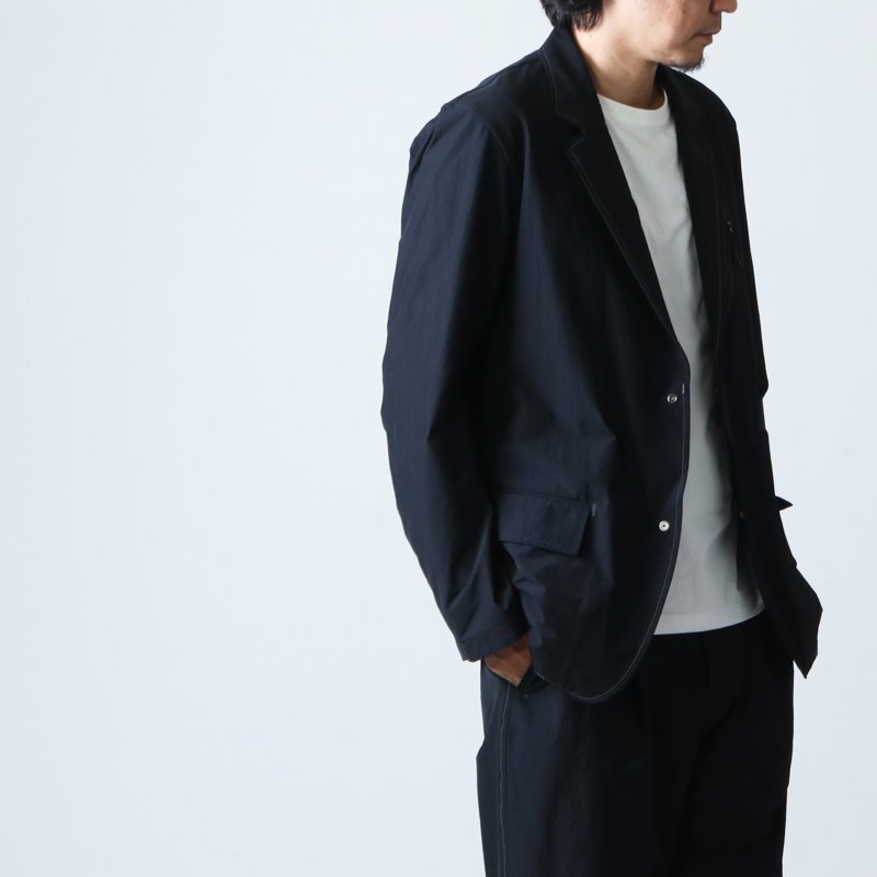 and wander (アンドワンダー) plain tailored stretch jacket / プレーン