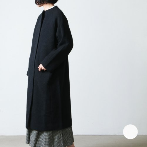 [THANK SOLD] evameva (エヴァムエヴァ) press wool coat / プレスウールコート