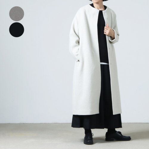 evameva (२) press wool long coat / ץ쥹󥰥