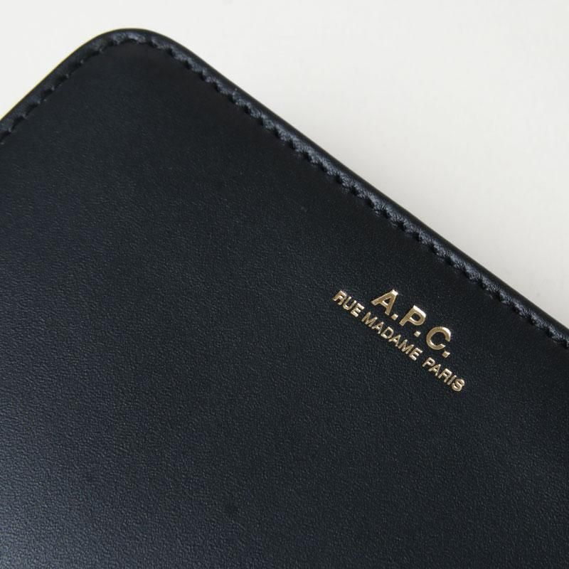 A.P.C. (アーペーセー) COMPACT EMMANUELLE Noir (Gold Logo&Zip A.P.C. (アーペーセー) COMPACT EMMANUELLE Noir (Gold Logo&Zip