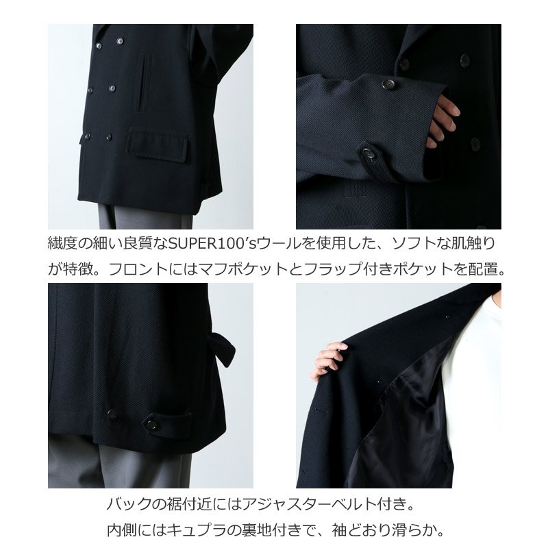 Graphpaper (グラフペーパー) Wool Kersey Pea Coat / ウールカルゼ