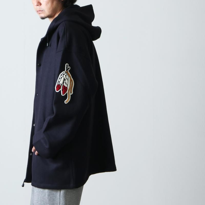 CAL O LINE (キャルオーライン) HOODED MELTON COAT