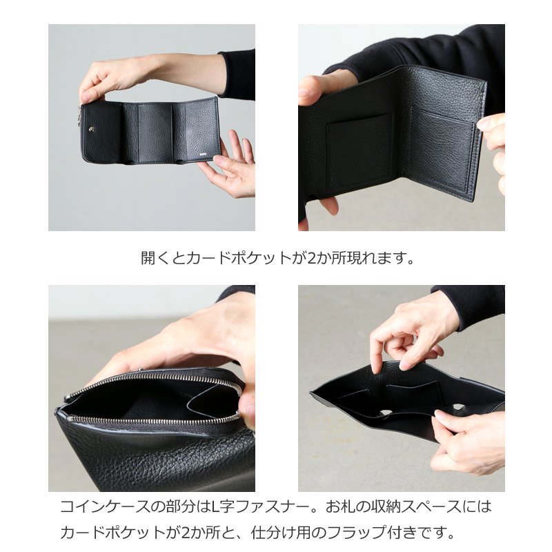 Aeta (アエタ) PG WALLET typeA MINI / ペブルグレインウォレット