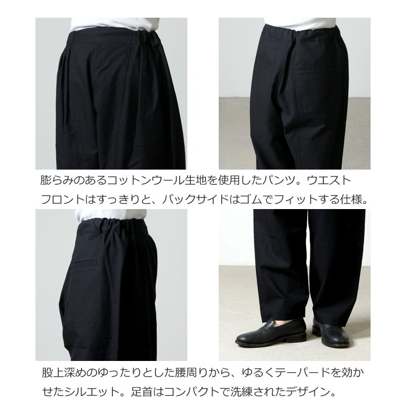 THE HINOKI (ザ ヒノキ) OG Cotton Wool 4Tuck Elastic Pants