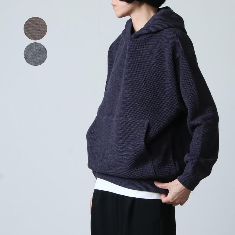 crepuscule (クレプスキュール) Moss stitch hoodie / モススティッチ