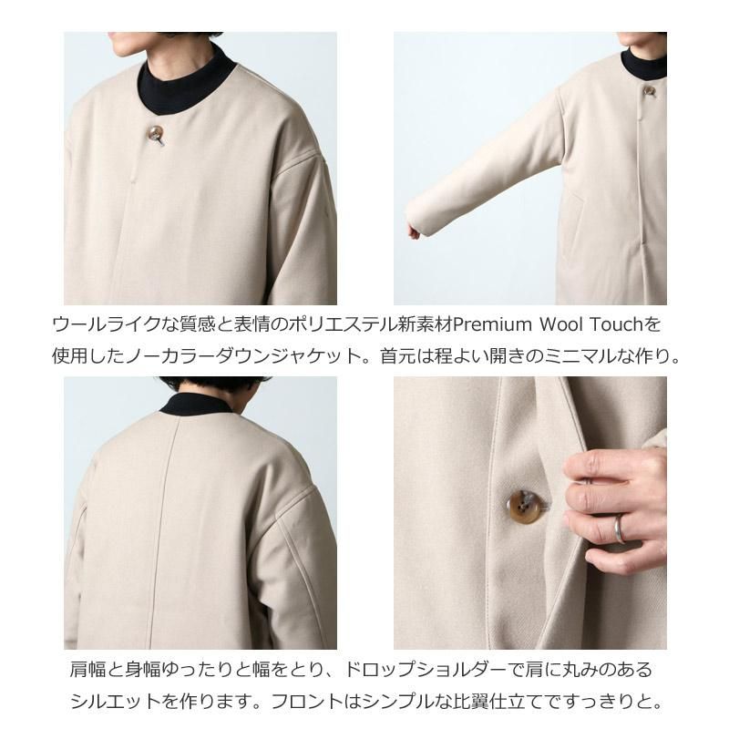 LOFT LABO (ロフトラボ) MITTO / NO COLLAR DOWN JACKET / ノーカラー