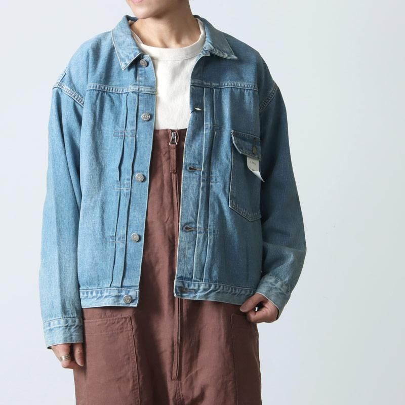 LENO (リノ) BRENDA BIG TRUCKER JACKET FADE INDIGO