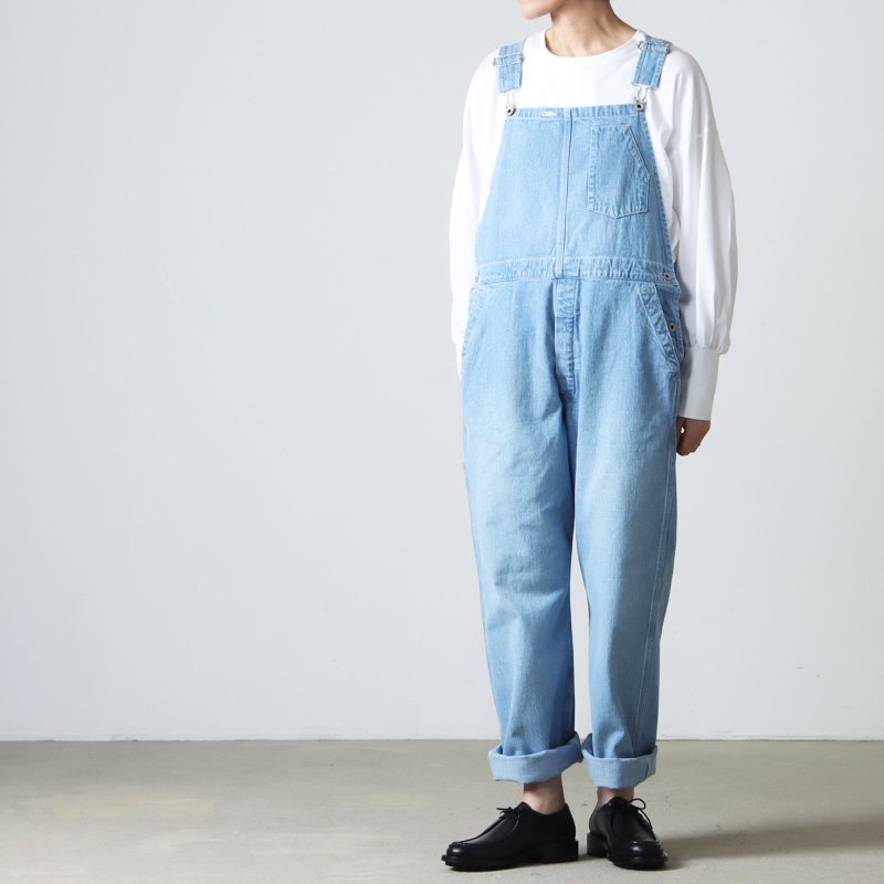 LENO (リノ) OVERALLS FADE INDIGO / オーバーオールフェードインディゴ