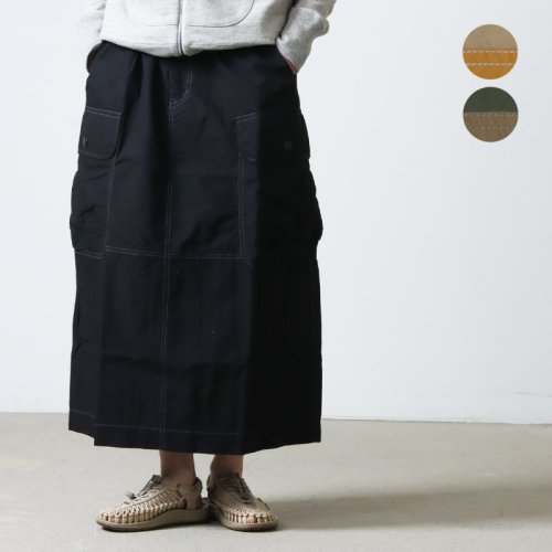 and wander (アンドワンダー) CORDURA cotton rip skirt W / コーデュラコットンリップスカート