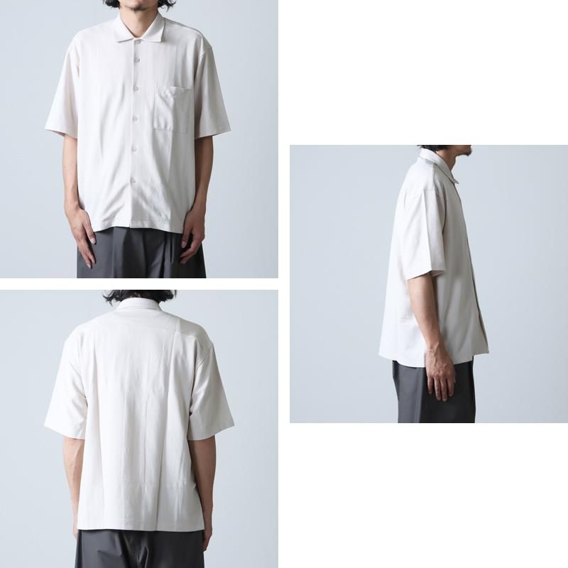 handvaerk (ハンドバーク) PIQUE OPEN COLLARED SHIRT / ピケ