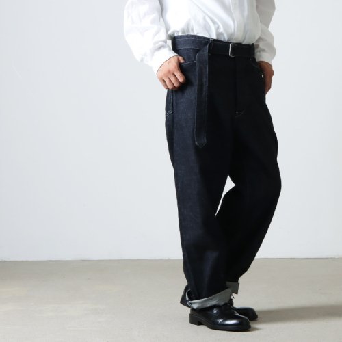 blurhms (ブラームス) 12.9oz Denim Long Belted Pants / 12.9オンスデニム ロングベルトパンツ