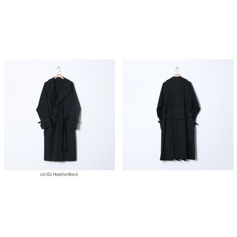 blurhms (ブラームス) Gabardine Double Belt Trench Coat
